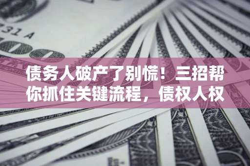 北京债务人破产了别慌！三招帮你抓住关键流程，债权人权益不再缩水