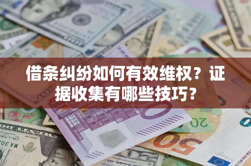 北京借条纠纷如何有效维权？证据收集有哪些技巧？