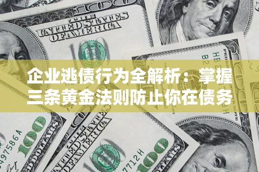 北京企业逃债行为全解析：掌握三条黄金法则防止你在债务乱局中“踩雷”