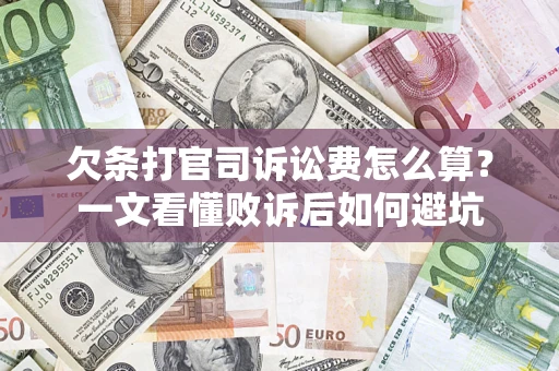北京欠条打官司诉讼费怎么算？一文看懂败诉后如何避坑